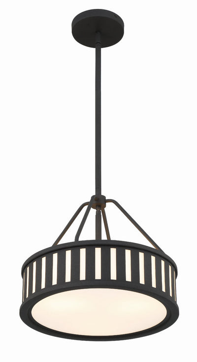 Kendal 3 Light Black Forged Mini Chandelier Chandelier Crystorama