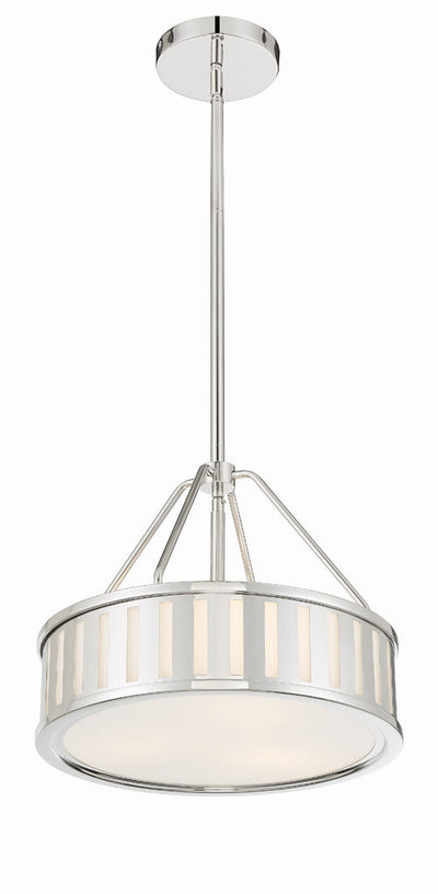 Kendal 3 Light Polished Nickel Mini Chandelier Chandelier Crystorama