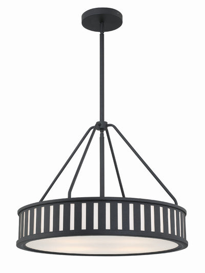 Kendal 4 Light Black Forged Chandelier Chandelier Crystorama