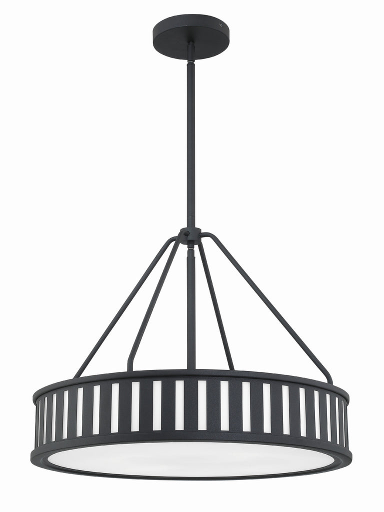 Kendal 4 Light Black Forged Chandelier Chandelier Crystorama