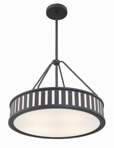 Kendal 4 Light Black Forged Chandelier Chandelier Crystorama