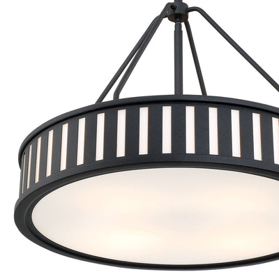 Kendal 4 Light Black Forged Chandelier Chandelier Crystorama