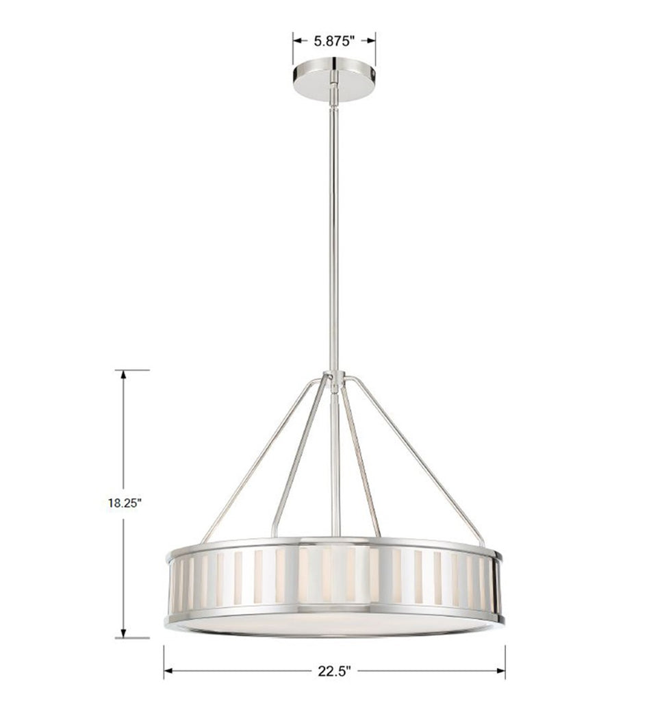 Kendal 4 Light Polished Nickel Chandelier Chandelier Crystorama