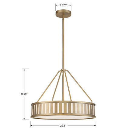 Kendal 4 Light Vibrant Gold Chandelier Chandelier Crystorama