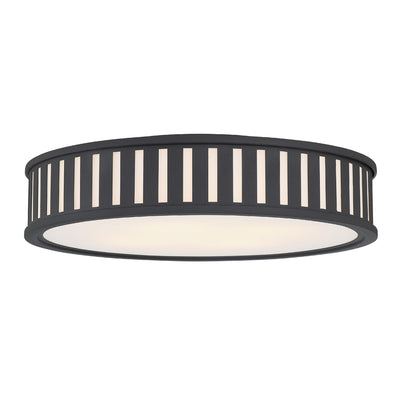 Kendal 4 Light Black Forged Flush Mount Semi Flush Crystorama