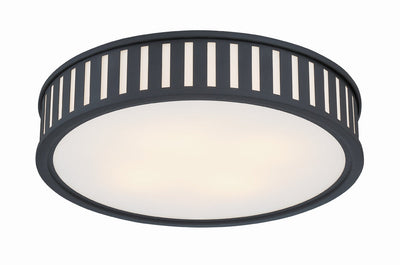 Kendal 4 Light Black Forged Flush Mount Semi Flush Crystorama