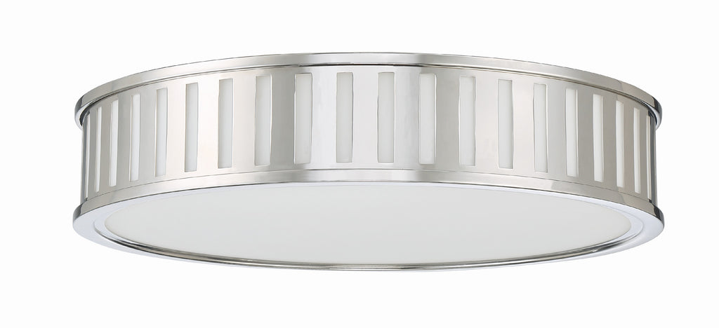 Kendal 4 Light Polished Nickel Flush Mount Semi Flush Crystorama