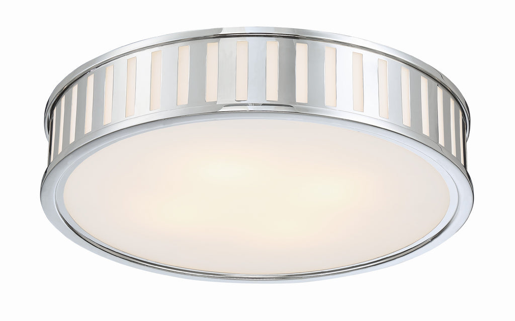 Kendal 4 Light Polished Nickel Flush Mount Semi Flush Crystorama