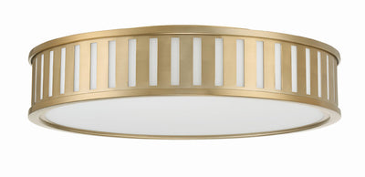 Kendal 4 Light Vibrant Gold Flush Mount Semi Flush Crystorama