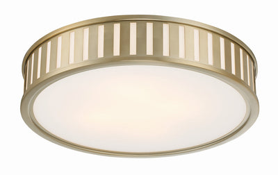 Kendal 4 Light Vibrant Gold Flush Mount Semi Flush Crystorama