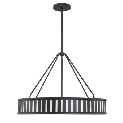 Kendal 6 Light Black Forged Chandelier Chandelier Crystorama