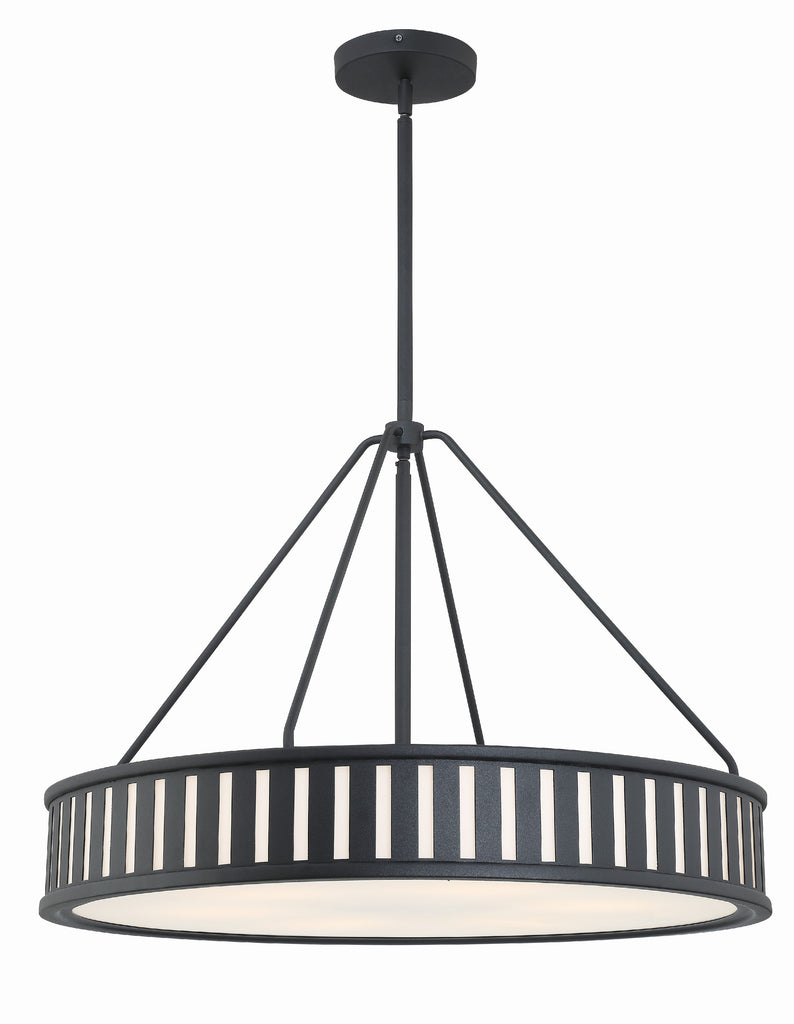 Kendal 6 Light Black Forged Chandelier Chandelier Crystorama