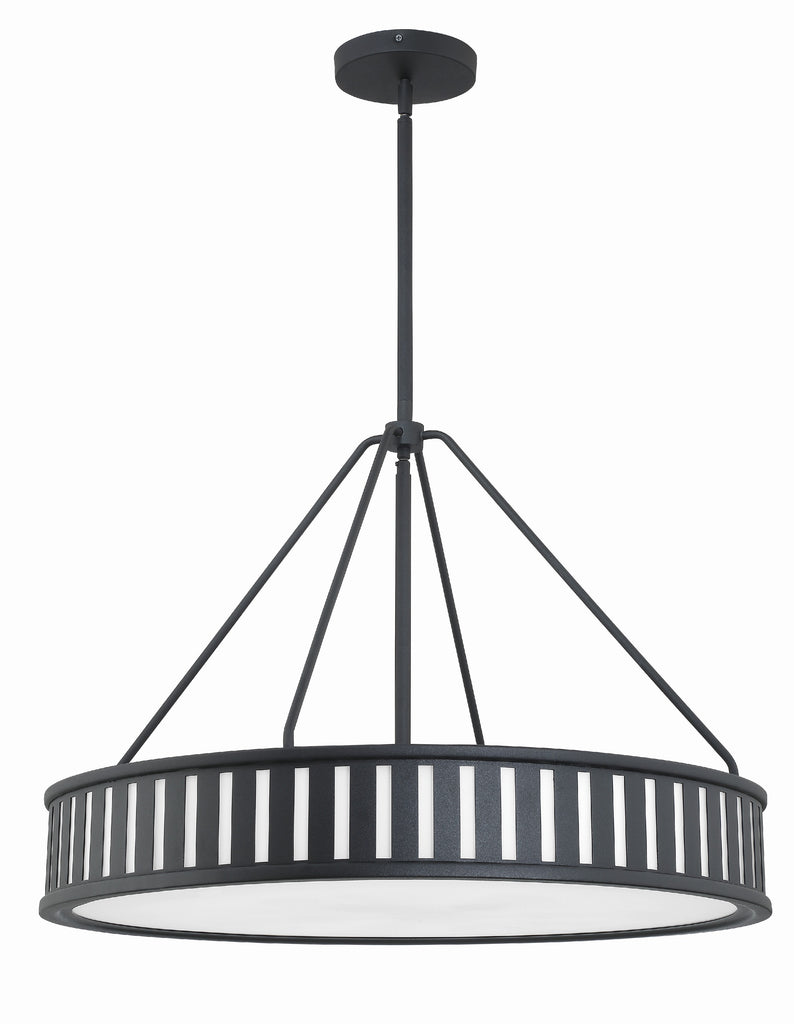 Kendal 6 Light Black Forged Chandelier Chandelier Crystorama