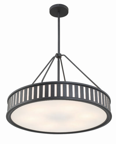 Kendal 6 Light Black Forged Chandelier Chandelier Crystorama