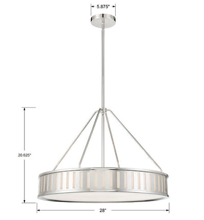 Kendal 6 Light Polished Nickel Chandelier Chandelier Crystorama