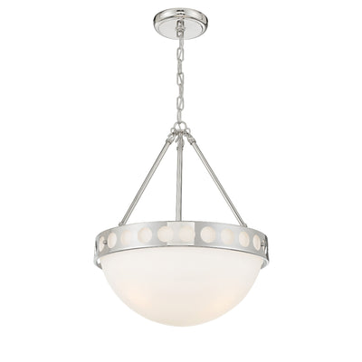 Kirby 3 Light Polished Nickel Chandelier Chandelier Crystorama