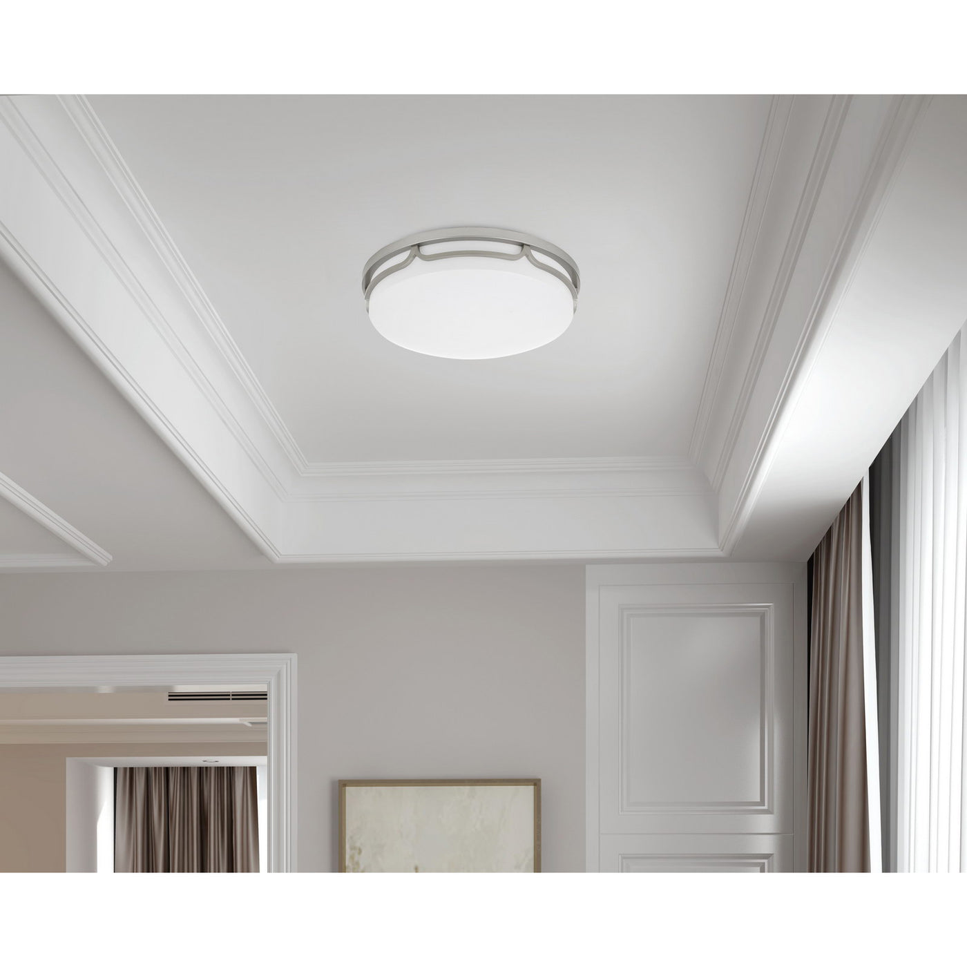 INTEGRATED LED 25W, 2000 LUMEN, 80 CRI, DIMMABLE CEILING FLUSH MOUNT WITH ACRYLIC DIFFUSER Semi Flush Cal Lighting