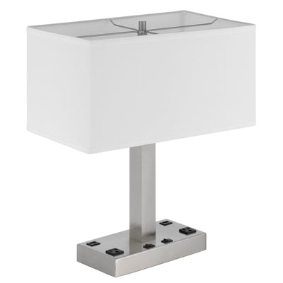 COLMAR METAL DESK LAMP WITH 2 POWER OUTLETS AND 2 USB CHARGING PORTS Floor Lamp Cal Lighting