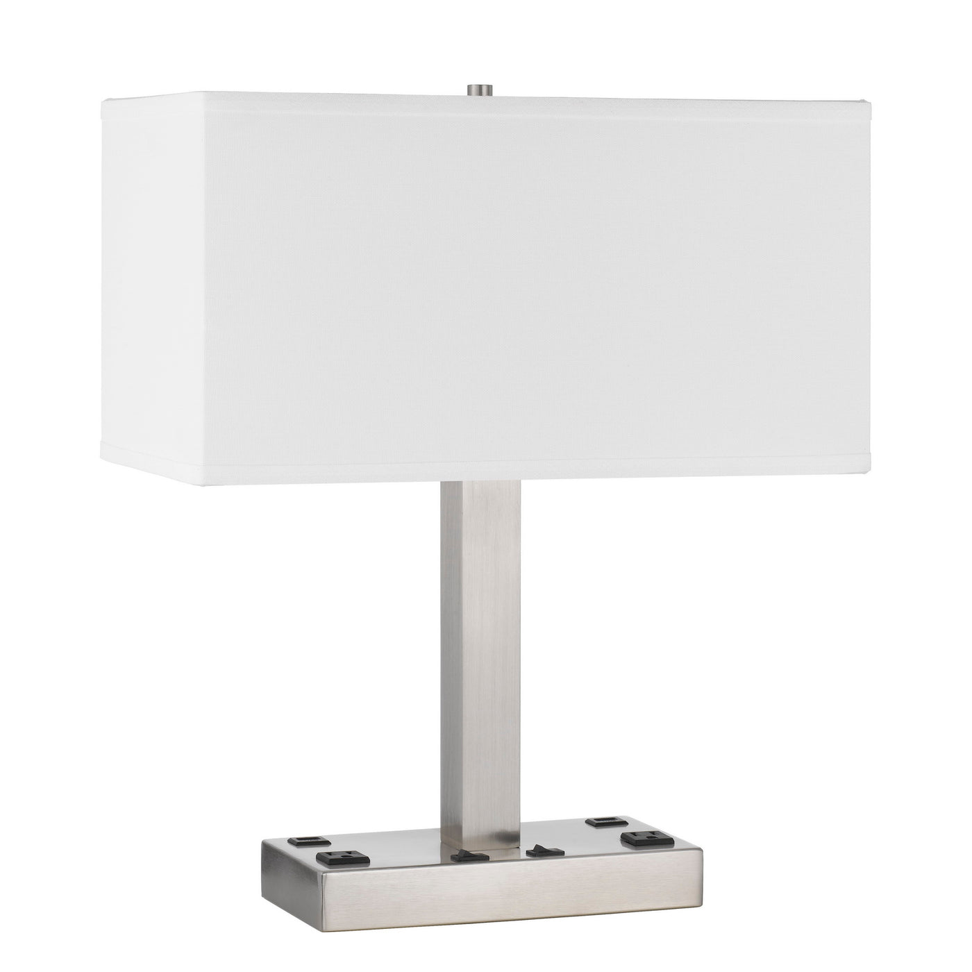 COLMAR METAL DESK LAMP WITH 2 POWER OUTLETS AND 2 USB CHARGING PORTS Floor Lamp Cal Lighting