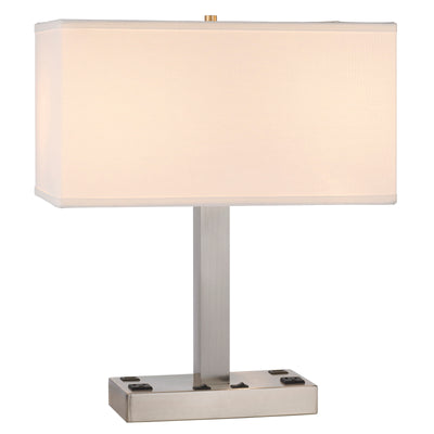 COLMAR METAL DESK LAMP WITH 2 POWER OUTLETS AND 2 USB CHARGING PORTS Floor Lamp Cal Lighting