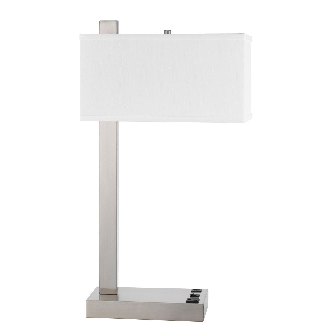 DRANCY METAL DESK LAMP WITH ONE POWER OUTLET AND ONE USB CHARGING PORT Floor Lamp Cal Lighting