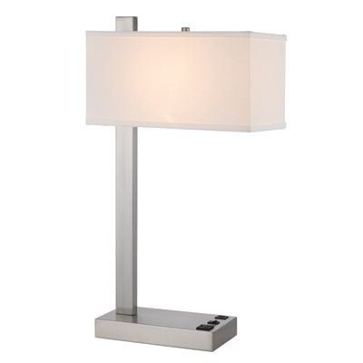 DRANCY METAL DESK LAMP WITH ONE POWER OUTLET AND ONE USB CHARGING PORT Floor Lamp Cal Lighting