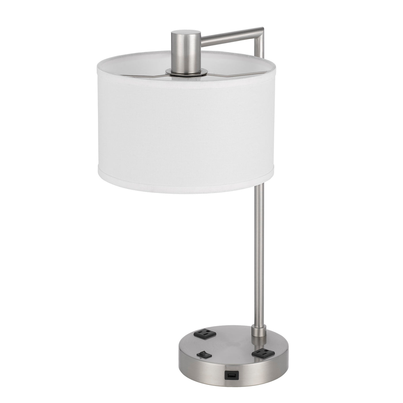 ROANNE METAL DESK LAMP WITH 2 POWER OUTLET AND 1 USB CHARGING PORTS Floor Lamp Cal Lighting