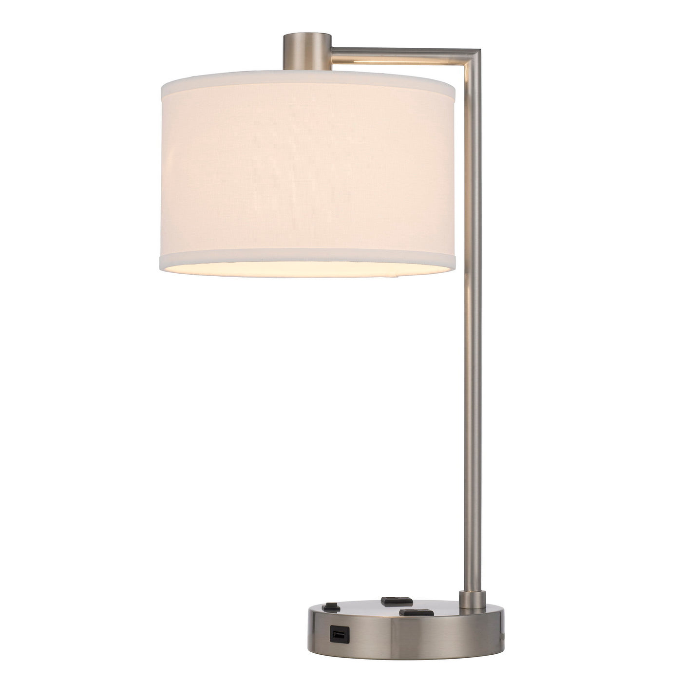 ROANNE METAL DESK LAMP WITH 2 POWER OUTLET AND 1 USB CHARGING PORTS Floor Lamp Cal Lighting