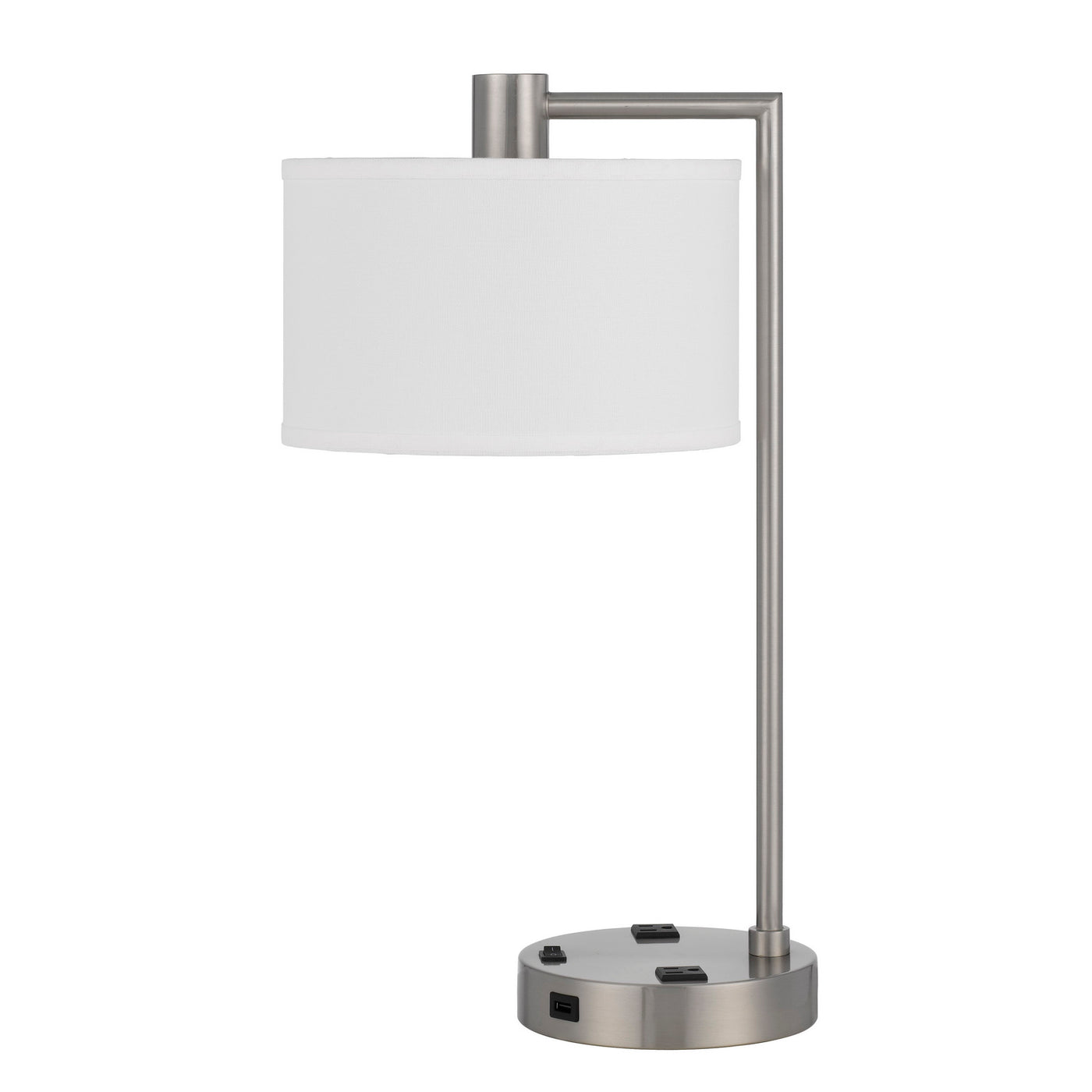 ROANNE METAL DESK LAMP WITH 2 POWER OUTLET AND 1 USB CHARGING PORTS Floor Lamp Cal Lighting