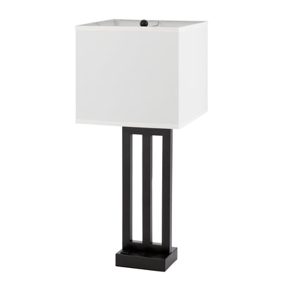 CACHAN METAL NIGHT STAND LAMP WITH ONE POWER OUTLETS AND 1 USB CHARGING PORT Floor Lamp Cal Lighting