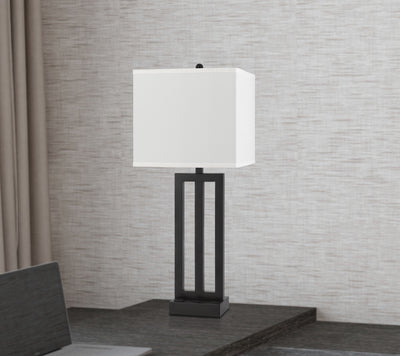 CACHAN METAL NIGHT STAND LAMP WITH ONE POWER OUTLETS AND 1 USB CHARGING PORT Floor Lamp Cal Lighting