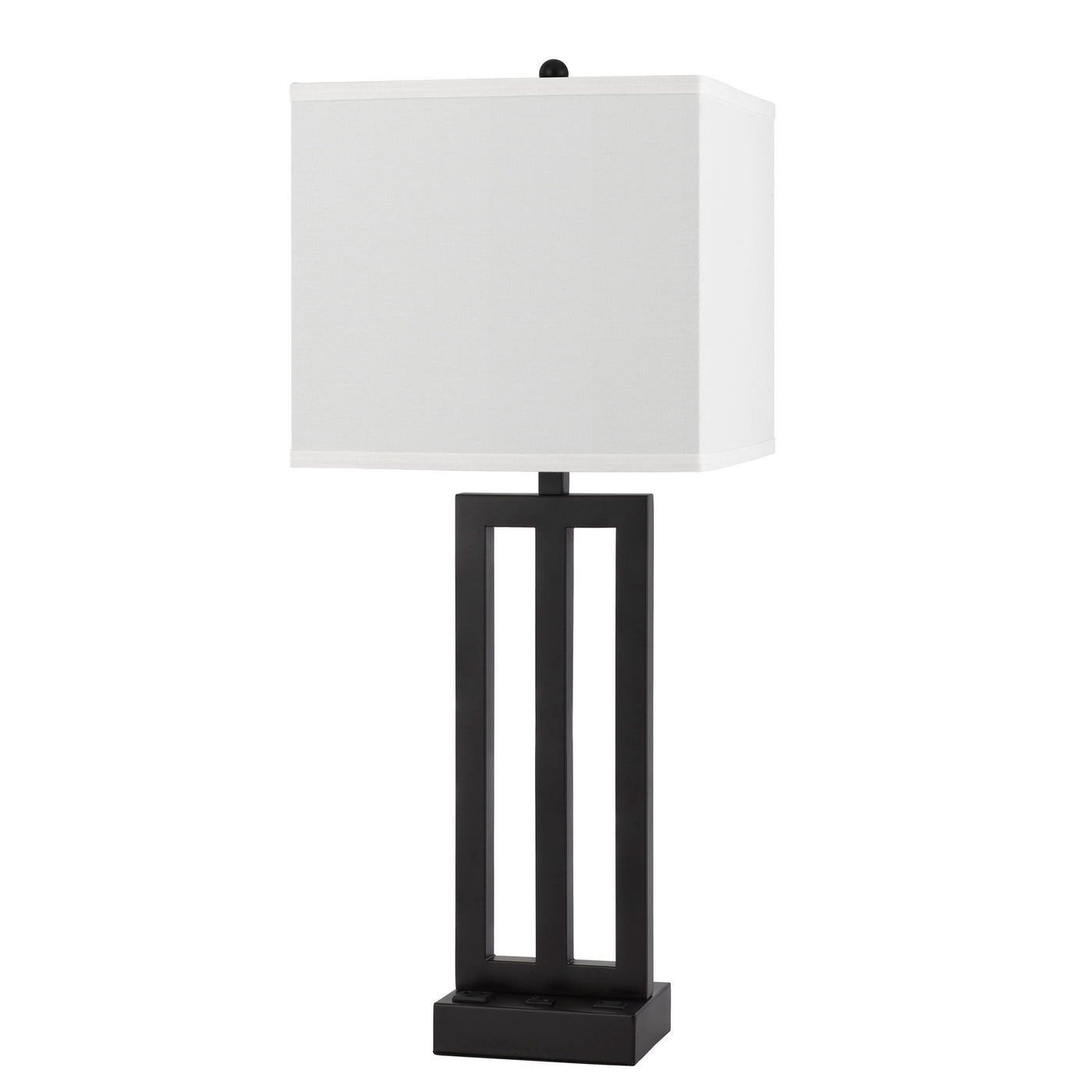 CACHAN METAL NIGHT STAND LAMP WITH ONE POWER OUTLETS AND 1 USB CHARGING PORT Floor Lamp Cal Lighting