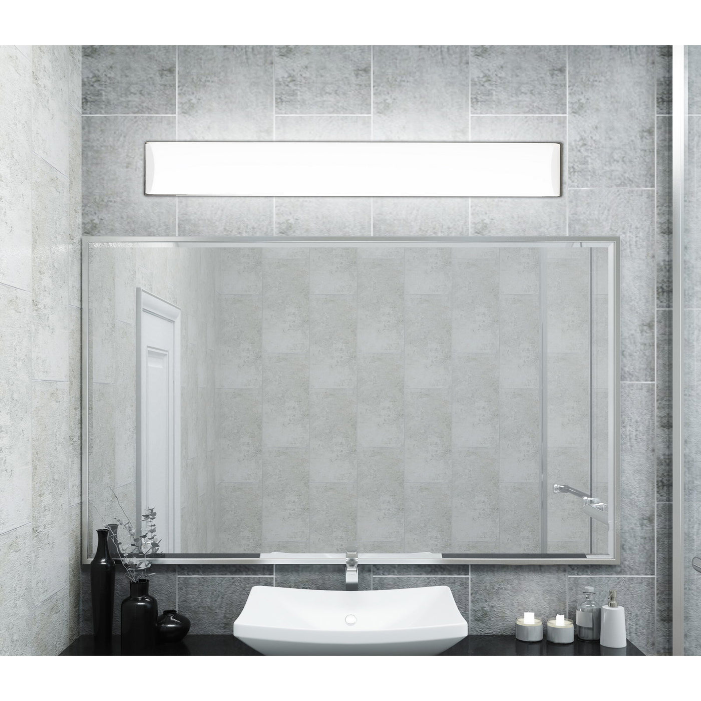 INTEGRATED LED 39W, 3500 LUMEN, 80 CRI DIMMABLE VANITY LIGHT WITH ACRYLIC DIFFUSER Bath and Vanity Cal Lighting