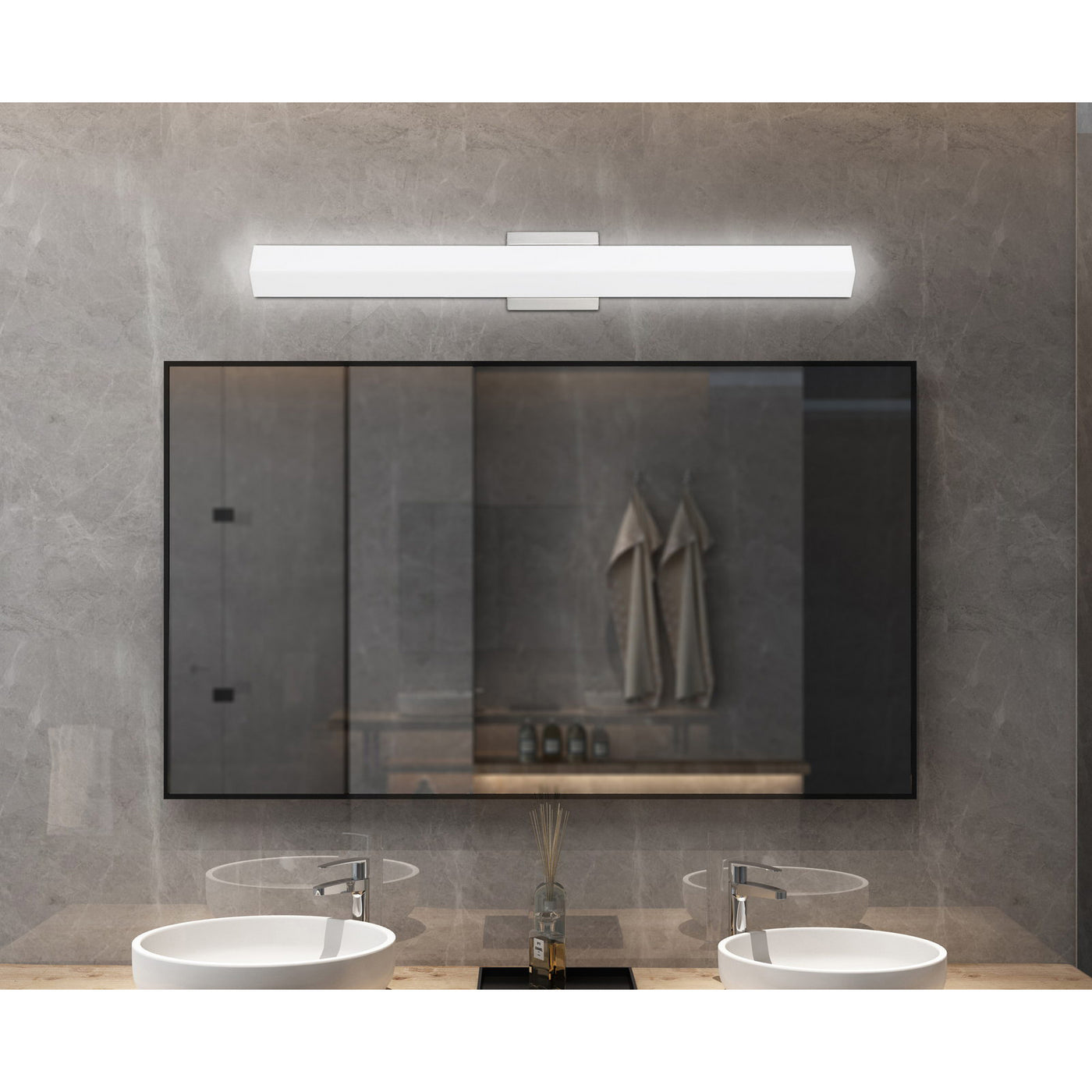 INTEGRATED LED 39W, 3500 LUMEN, 80 CRI DIMMABLE VANITY LIGHT WITH ACRYLIC DIFFUSER Bath and Vanity Cal Lighting