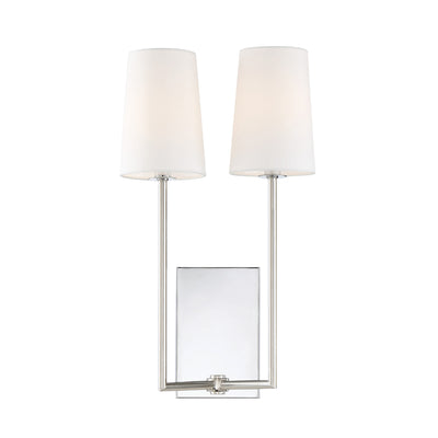 Lena 2 Light Polished Chrome Sconce Wall Sconce Crystorama