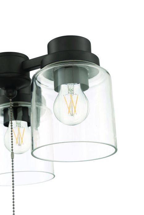 ##Antique Hardware## 3 Light Universal Light Kit in Flat Black