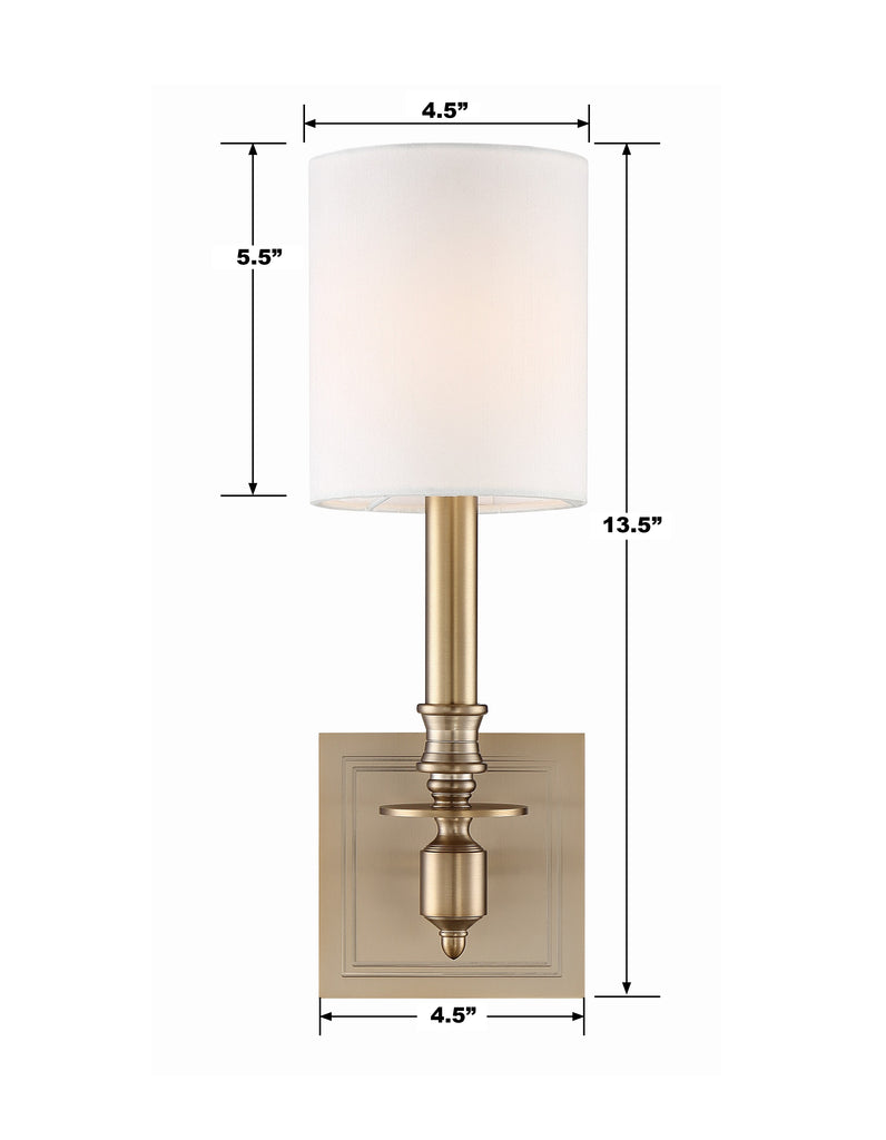 Lloyd 1 Light Aged Brass Sconce Wall Sconce Crystorama