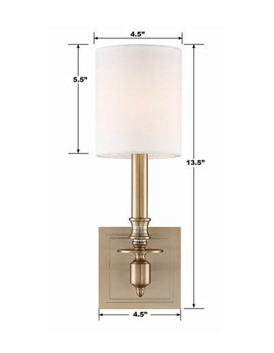 Lloyd 1 Light Aged Brass Sconce Wall Sconce Crystorama