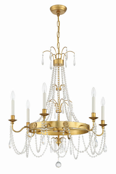 Maizey 6 Light Antique Gold Chandelier Chandelier Crystorama