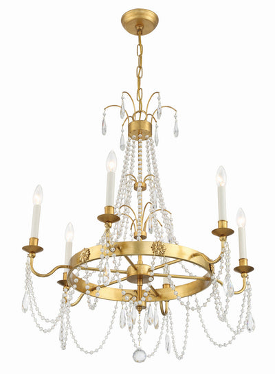 Maizey 6 Light Antique Gold Chandelier Chandelier Crystorama