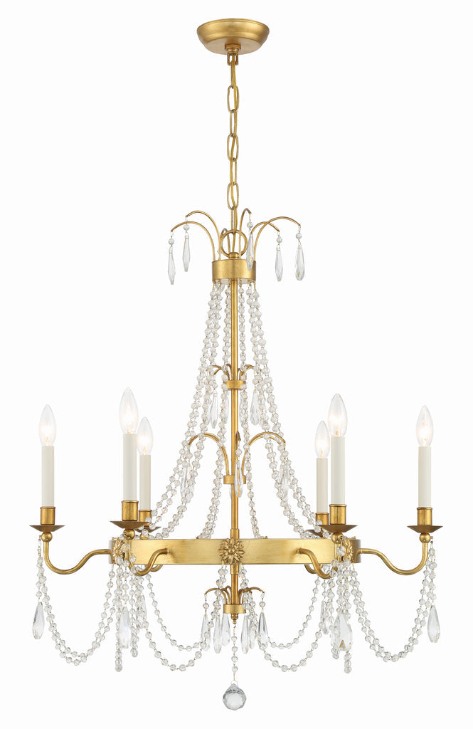 Maizey 6 Light Antique Gold Chandelier Chandelier Crystorama