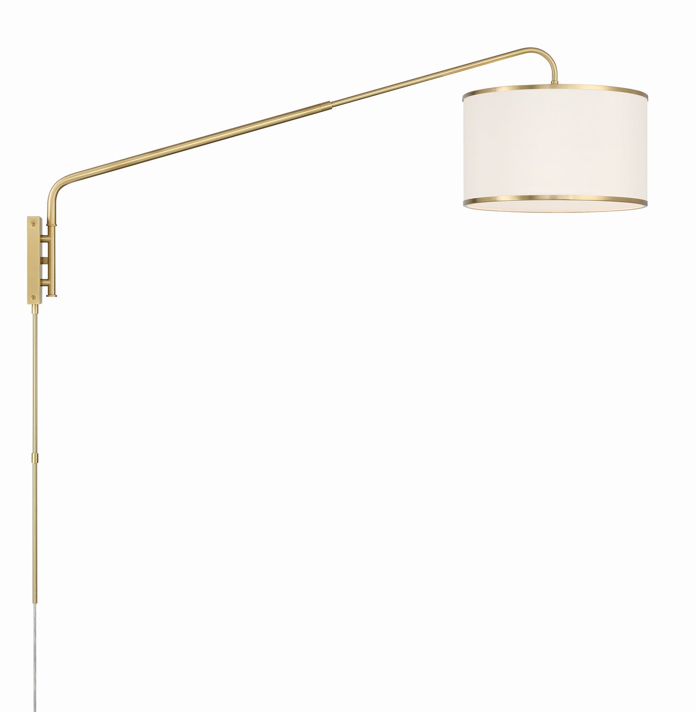 Mallory 1 Light Soft Brass Task Sconce Wall Sconce Crystorama