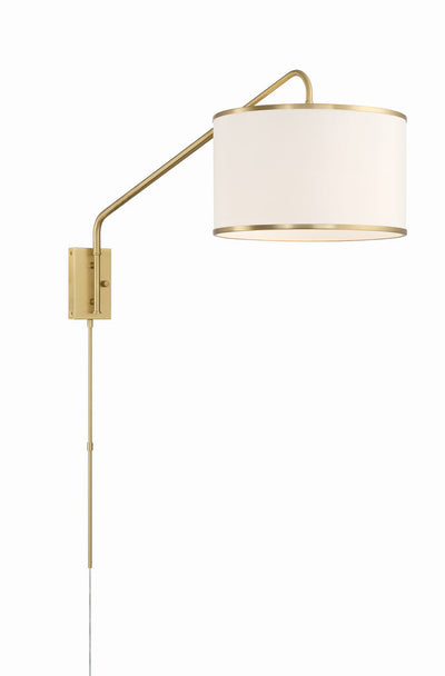 Mallory 1 Light Soft Brass Task Sconce Wall Sconce Crystorama