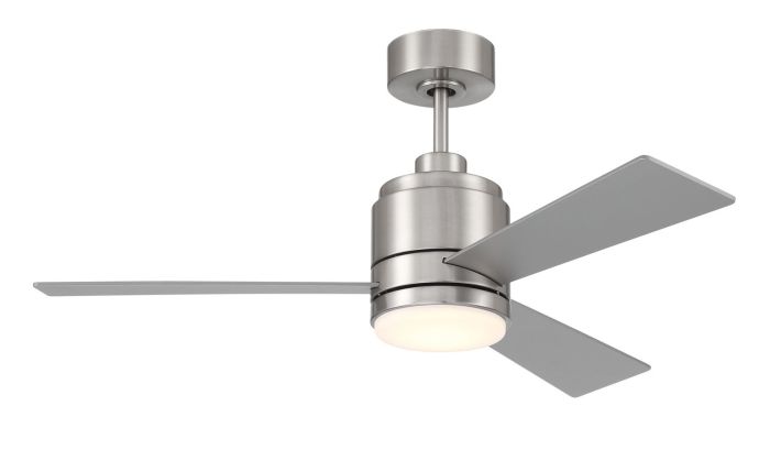 42" McCoy 3-Blade in Brushed Polished Nickel w/ Brushed Nickel Blades Ceiling Fan CRAFTMADE