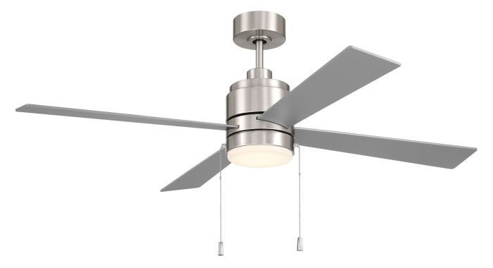 52" McCoy 4-Blade w/ Pull Chain in Brushed Polished Nickel w/ Brushed Nickel Blades Ceiling Fan CRAFTMADE