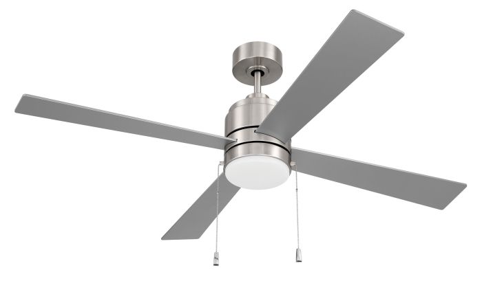 52" McCoy 4-Blade w/ Pull Chain in Brushed Polished Nickel w/ Brushed Nickel Blades Ceiling Fan CRAFTMADE