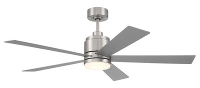 52" McCoy 5-Blade in Brushed Polished Nickel w/ Brushed Nickel Blades Ceiling Fan CRAFTMADE