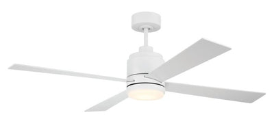 52" McCoy 4-Blade in White w/ White Blades Ceiling Fan CRAFTMADE