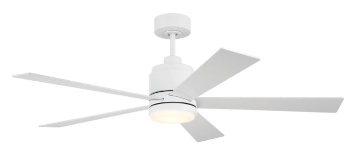 52" McCoy 5-Blade in White w/ White Blades Ceiling Fan CRAFTMADE