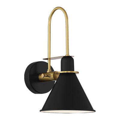 Medford 1 Light Matte Black Sconce Wall Sconce Crystorama